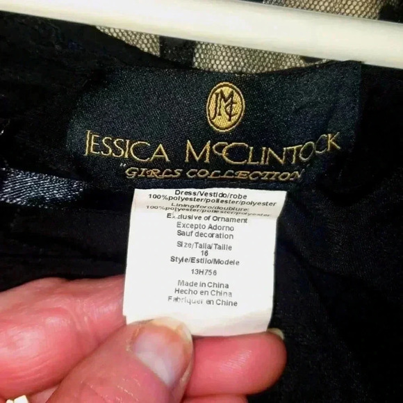 Jessica McClintock Girls Collection Black Mini Dress - Picture 12 of 12